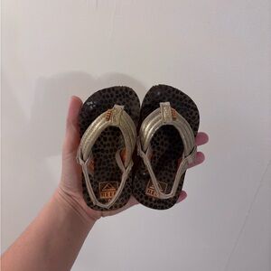 Reef Kids Metallic Gold Flip Flops